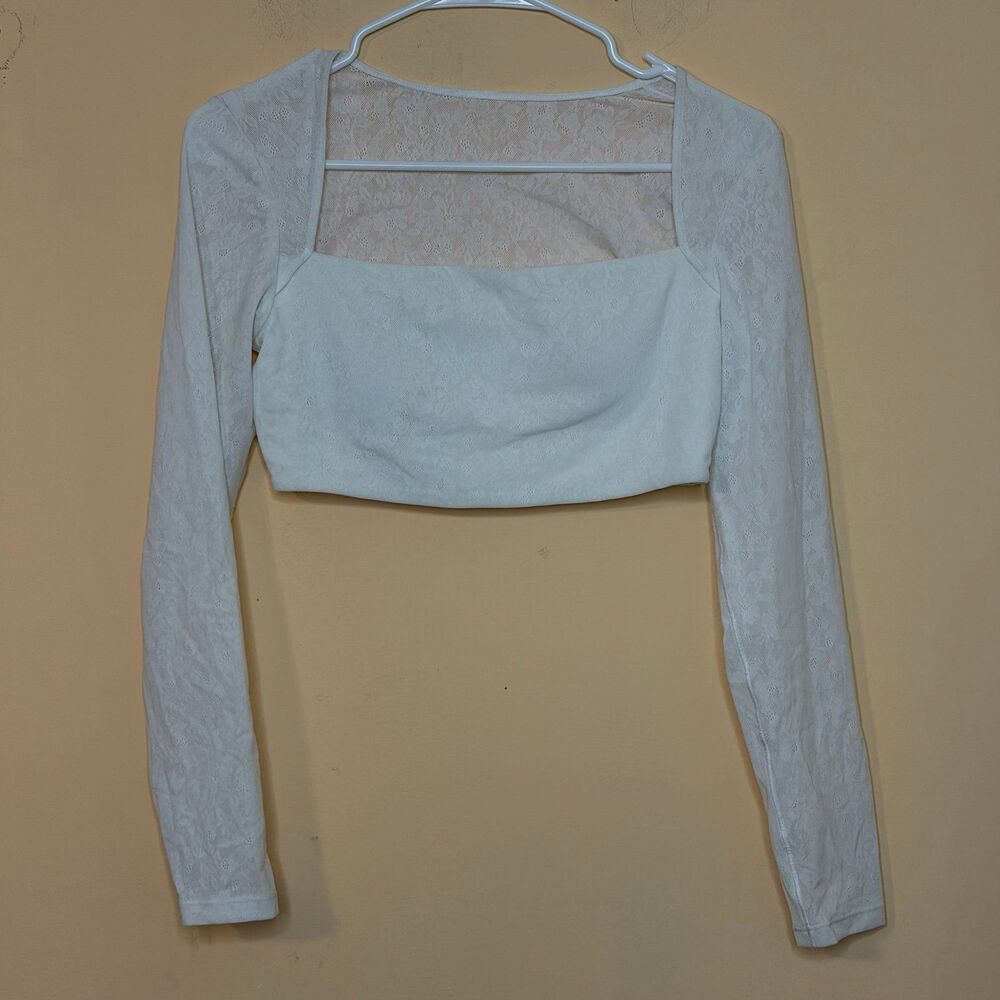 OFFLINE By Aerie Real Me Lace Long Sleeve Bra Top size Medium